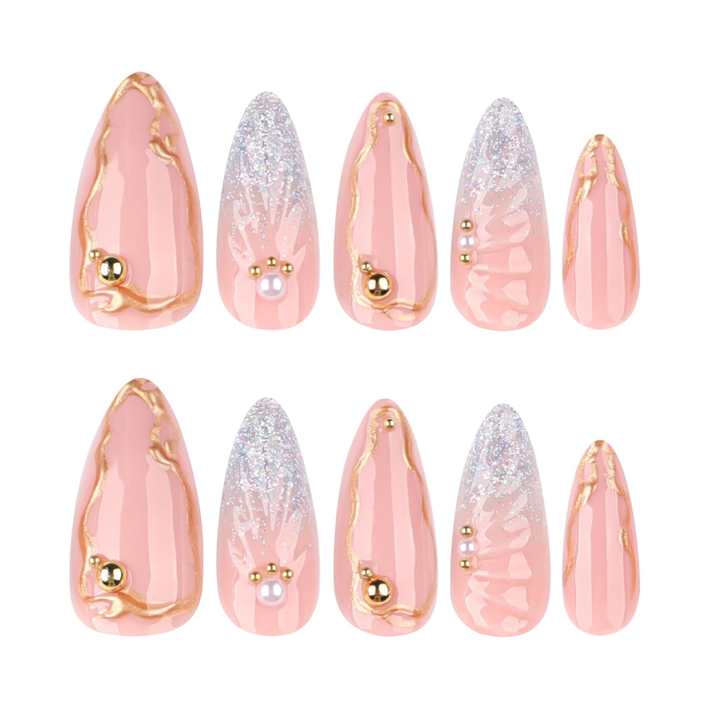 NBNTGH Uñas con efecto ondulado de agua; añade textura suave a la manicura.