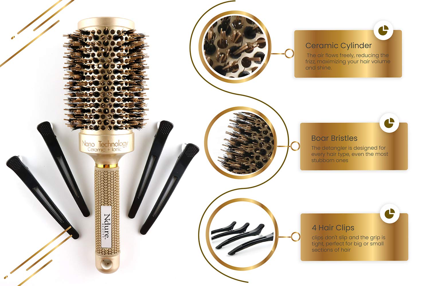 Ndure Beauty: uso con secador para secado rápido y volumen.