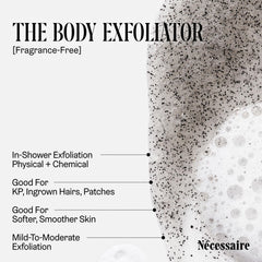 Nécessaire Exfoliante Corporal: textura de piel en proceso de suavizado