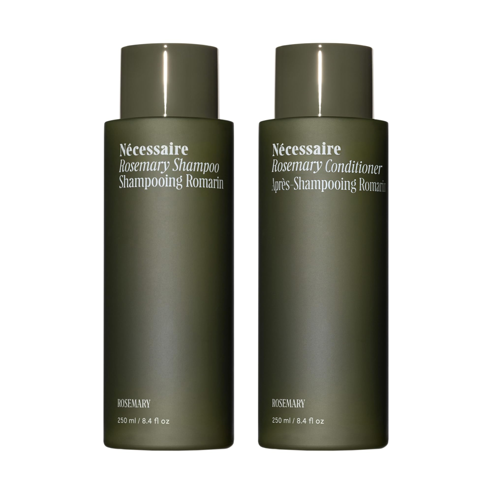 Nécessaire champú romero: botella visible para fortalecer el cabello