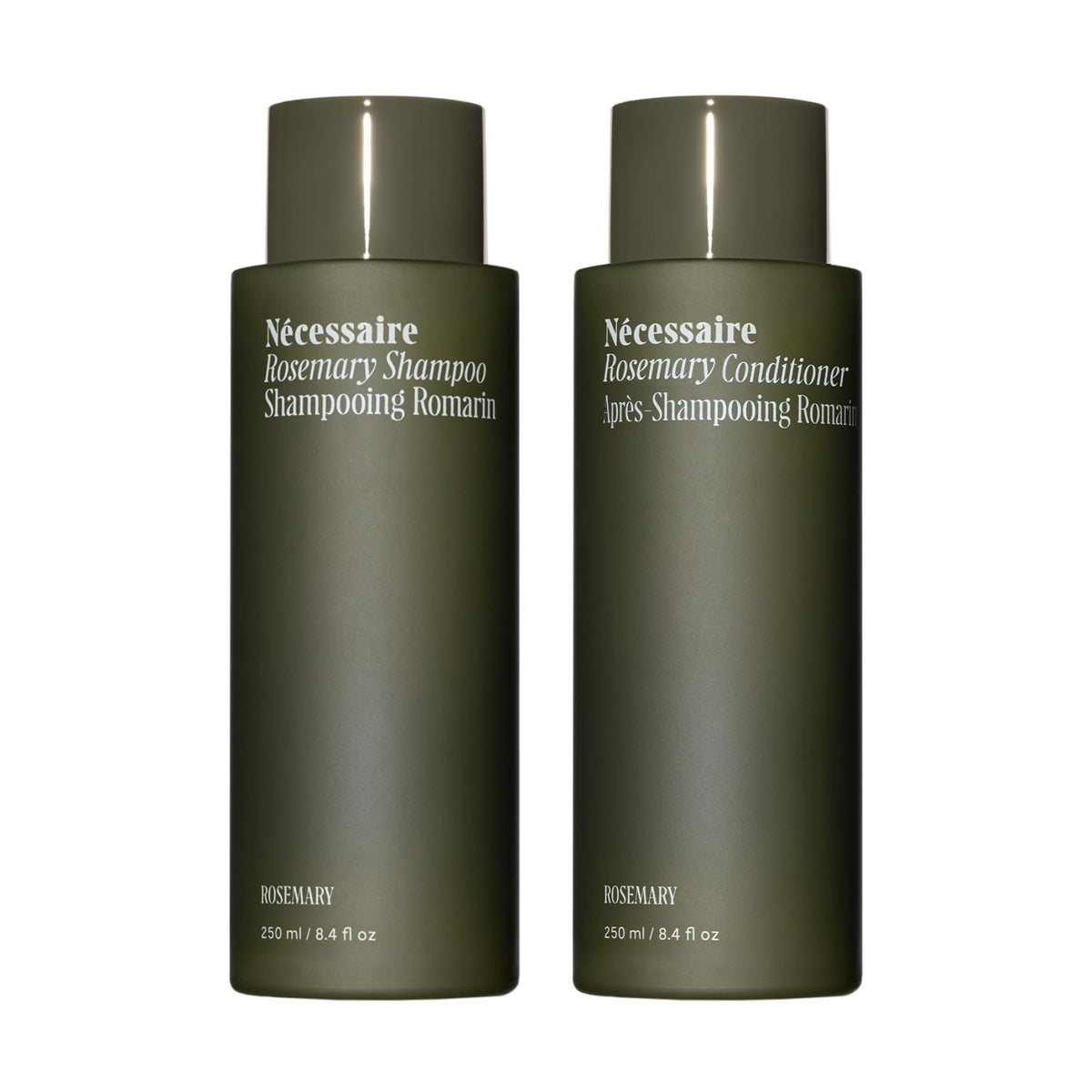 Nécessaire champú romero: botella visible para fortalecer el cabello