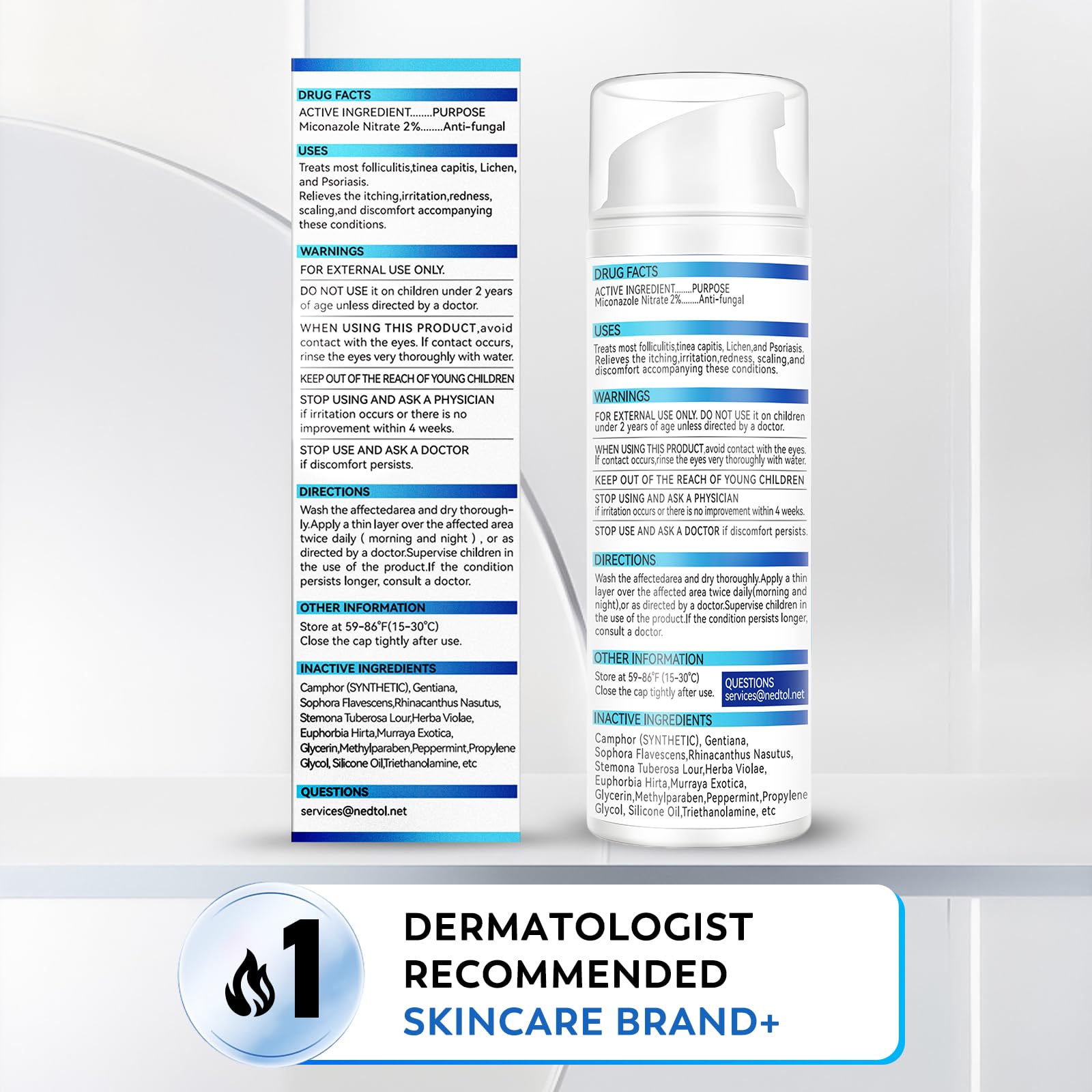 Nedtol Folliculite – rituel d'usage diurne pour peau saine.