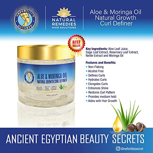 Definición de rizos y brillo natural con Aloe y Moringa