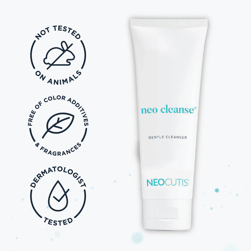 Texture onctueuse élimine maquillage et impuretés sans dessèchement.