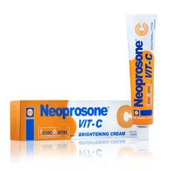 Neoprosone crema iluminadora, textura cremosa suave para tono más uniforme.