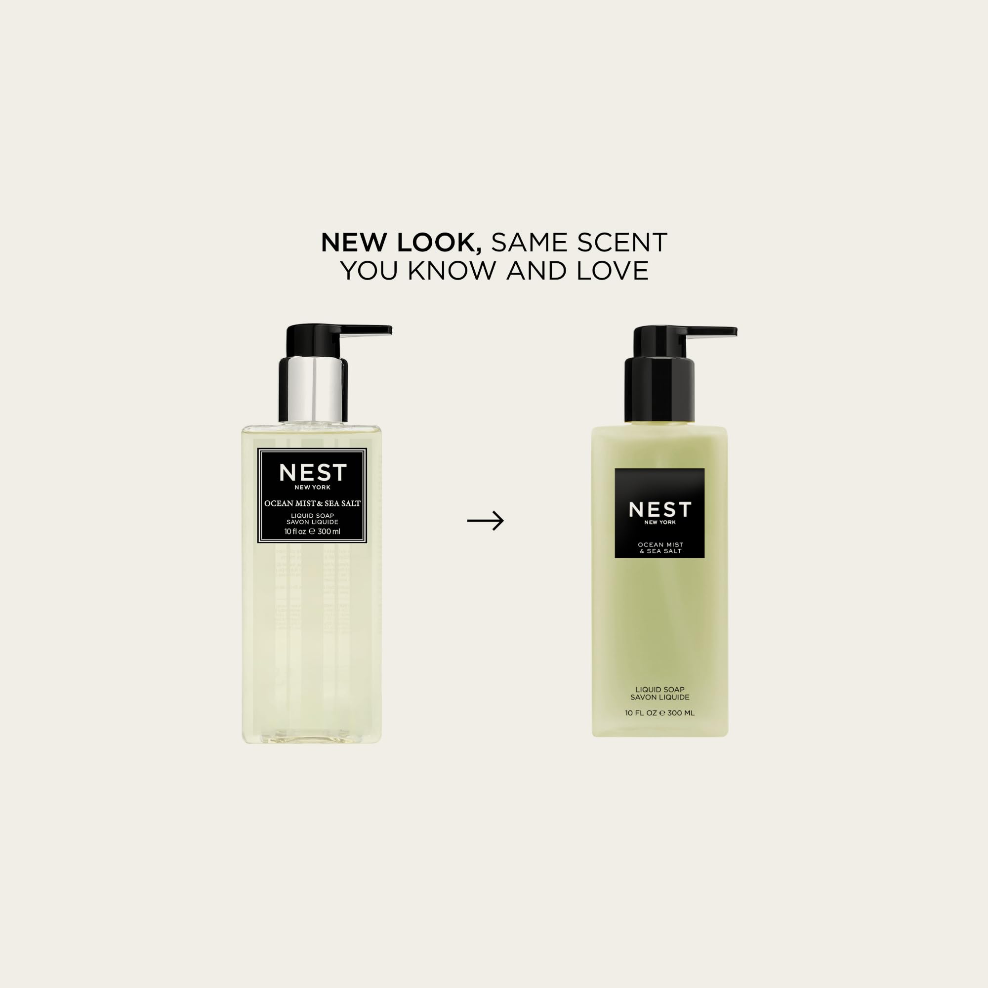 Nest New York Jabón líquido sal marina: aroma refrescante para piel limpia.