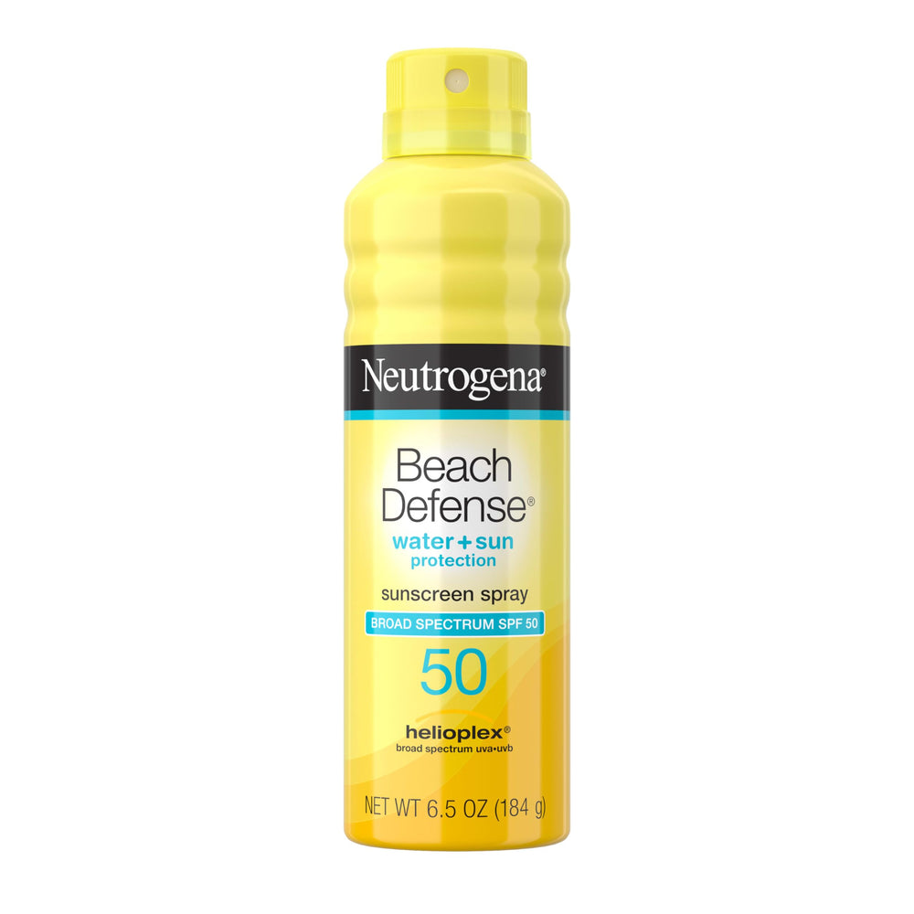 Neutrogena Beach Defense Spray frente: protección rápida para la cara en la playa.