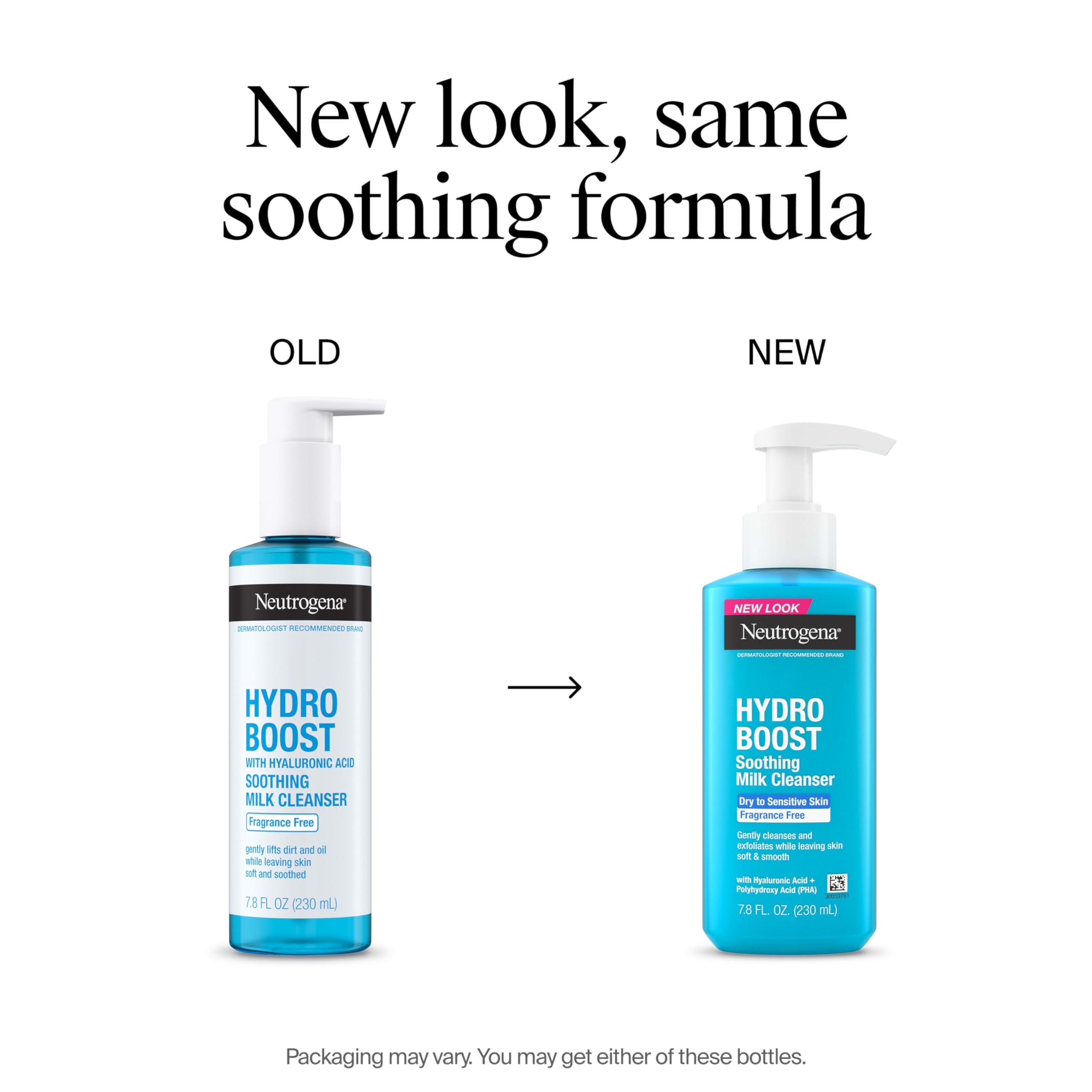 Textura cremosa de Neutrogena Hydro Boost que limpia sin irritar