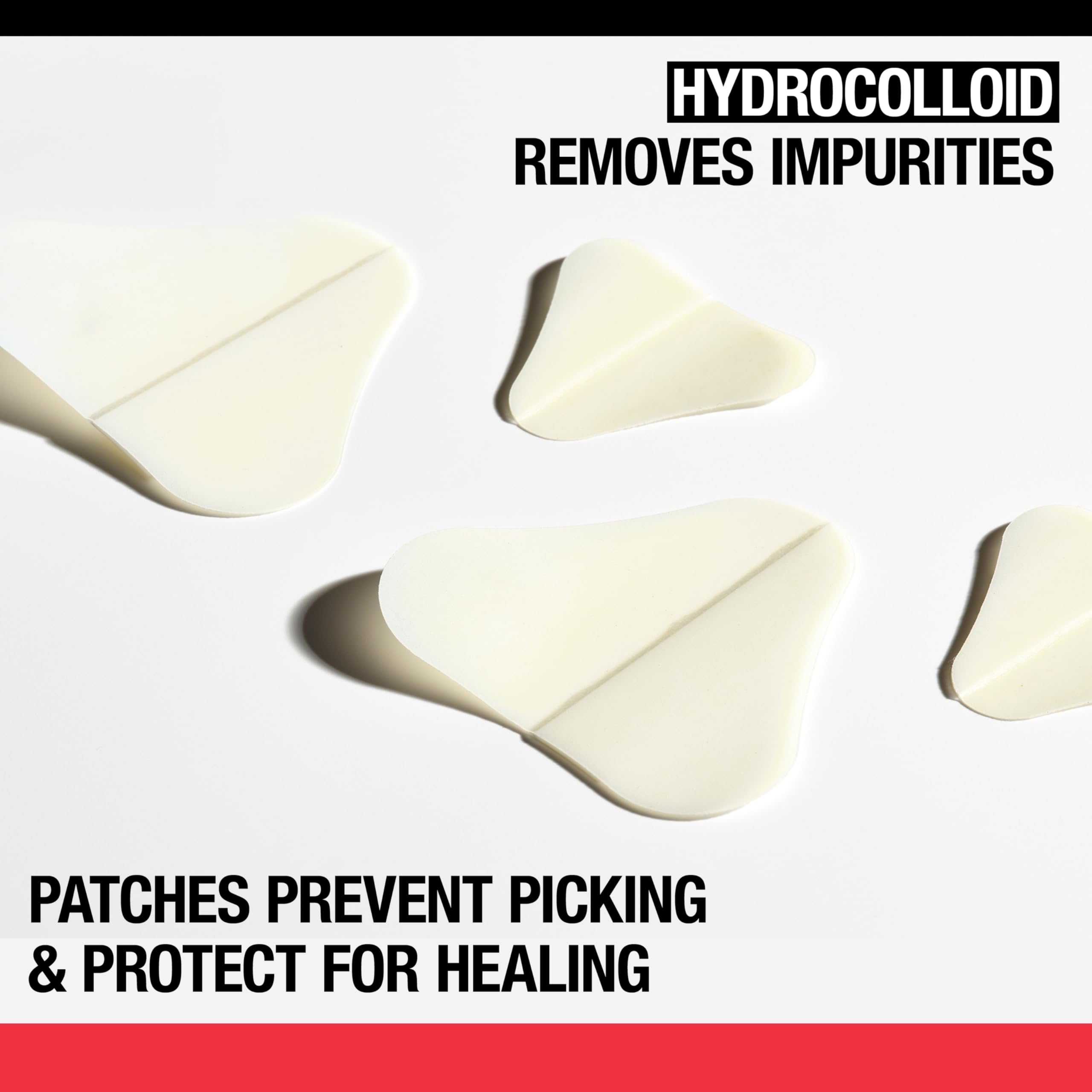 Parches hidrocoloides de Neutrogena absorben fluidos para desinflamar la piel.