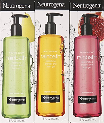 Neutrogena Rainbath Granada, botella 16 oz, aroma afrutado para una ducha revitalizante.