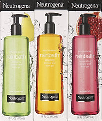 Neutrogena Rainbath Granada, botella 16 oz, aroma afrutado para una ducha revitalizante.