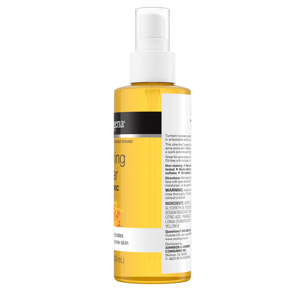 Packaging shot of Neutrogena Turmeric Mist for easy morning routine.