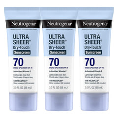 Neutrogena Ultra Sheer Dry-Touch: tubo de 3 oz para protección diaria.