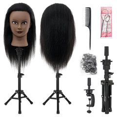 Neverland Beauty & Health: cabeza maniquí con cabello real para trenzas
