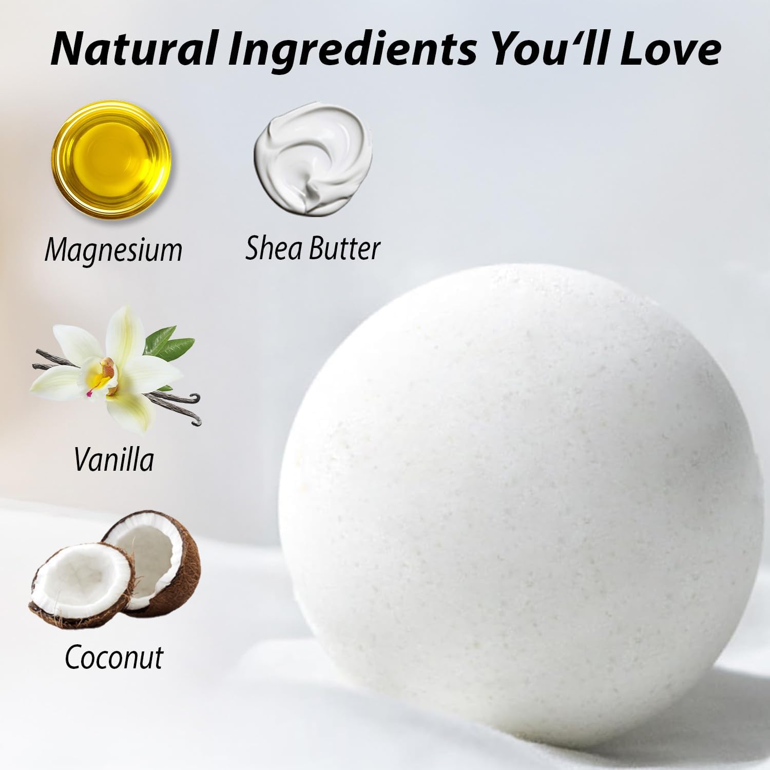 Nueva Miuz bomba de magnesio con vainilla para experiencia spa casera.