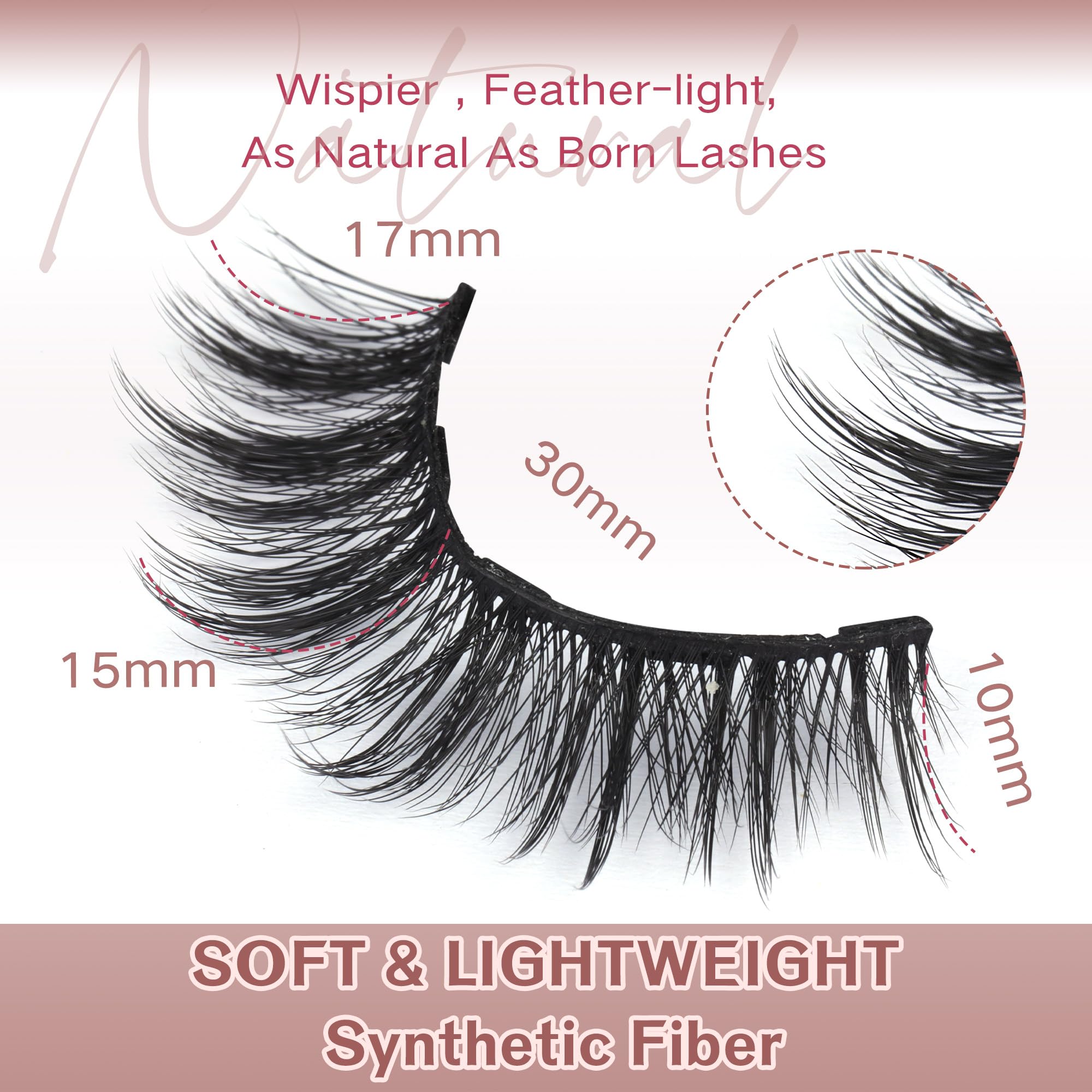 Newcally pestanas magneticas efecto curvo, ojos mas abiertos y naturales.