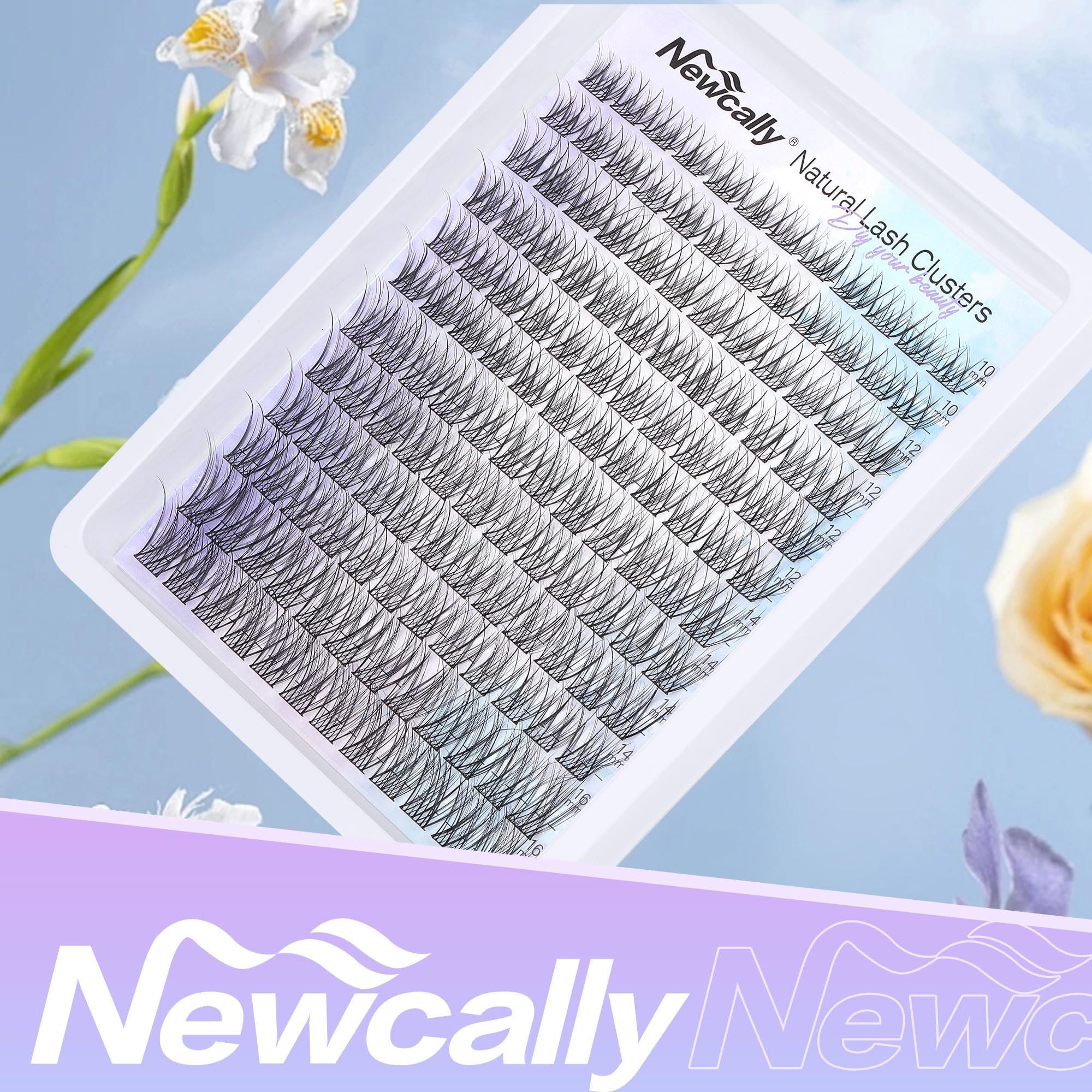 Kit extensiones Newcally para pestañas en casa con resultado natural