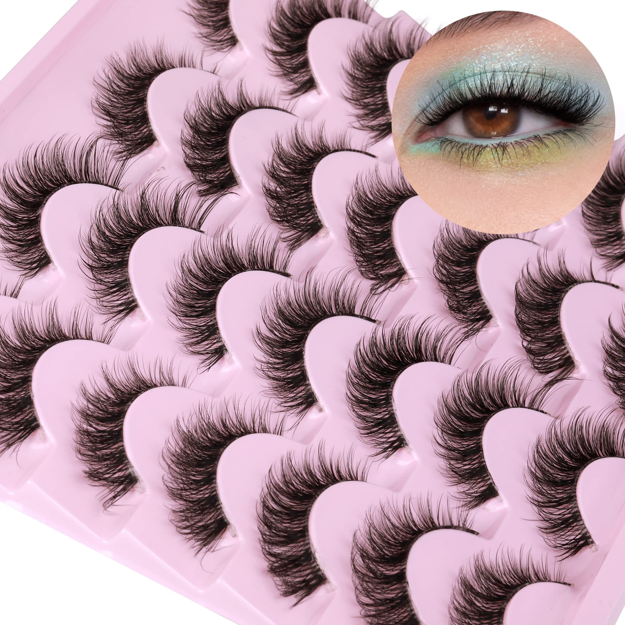 Pestañas Newcally Mink: volumen 3D que ilumina la mirada con intensidad suave.