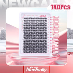 Newcally pestañas agrupadas con fibra suave para volumen ligero