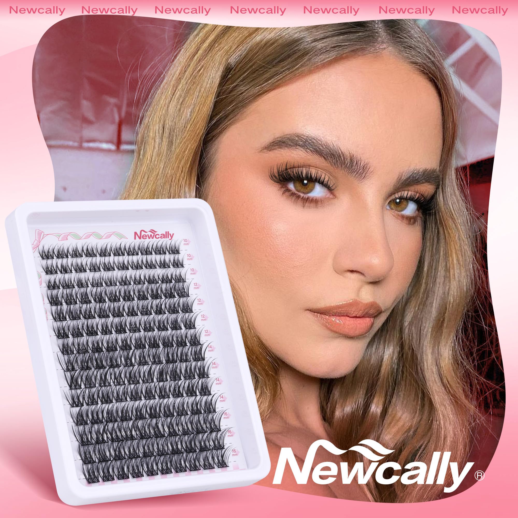 Newcally pestañas adecuadas para principiantes con banda flexible