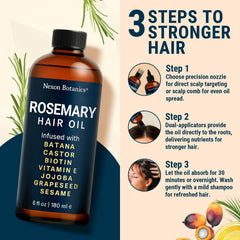 Aceite de Romero de Nexon Botanics, cuidado para cabello teñido y libre de parabenos.