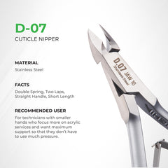 NGHIA corta-cuticulas D-07 con resorte para control suave