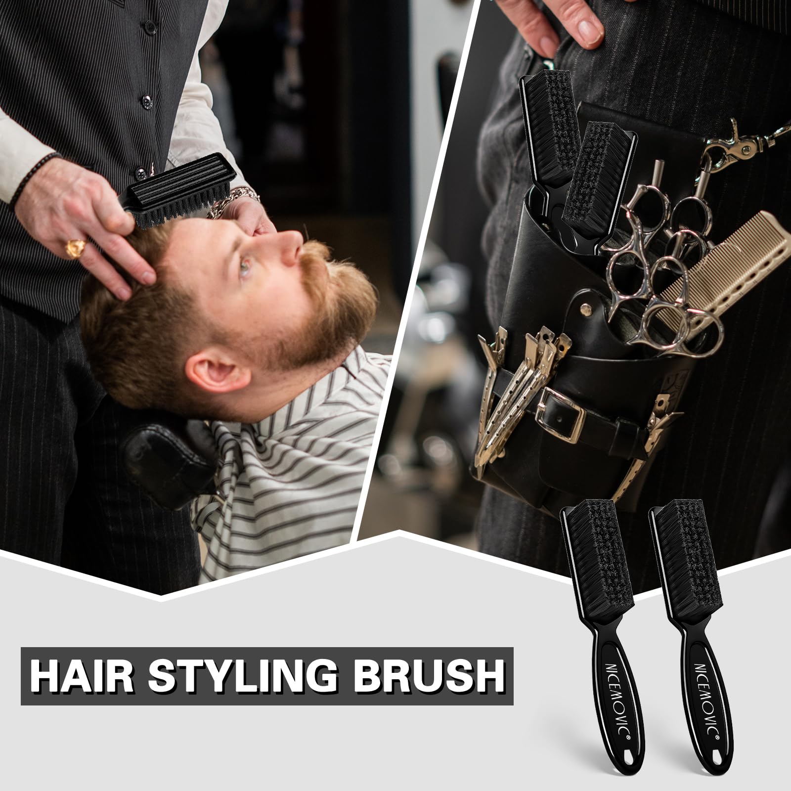 NICEMOVIC brocha multifuncional para cabello uñas y herramientas
