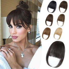 Niceone Hair flequillo fino con enganche cercano para un aspecto natural