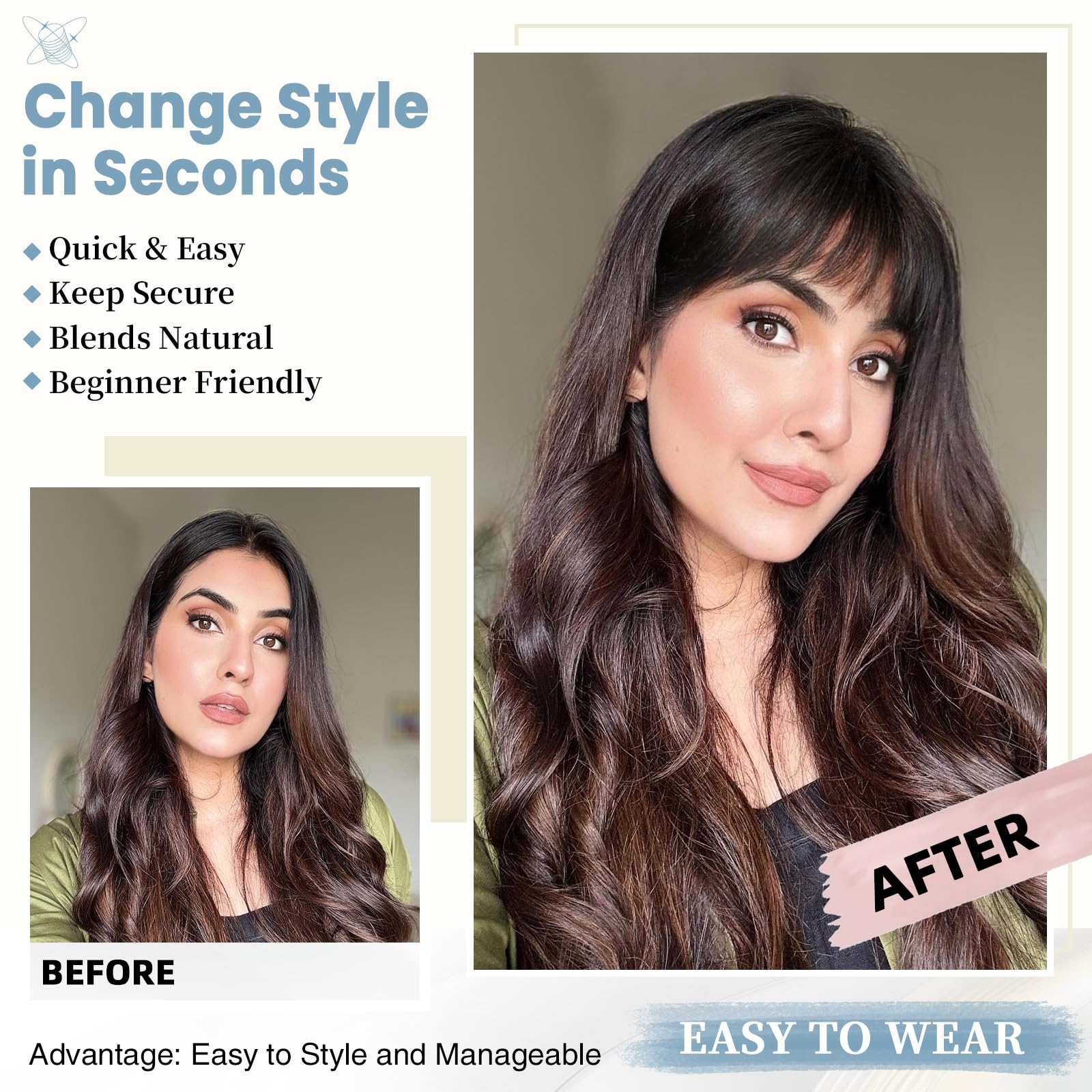 Tonos disponibles para combinar con tu cabello con Niceone Hair.