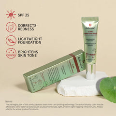 NICEFACE CC Red Corrector crema, aplicación base para tono uniforme.