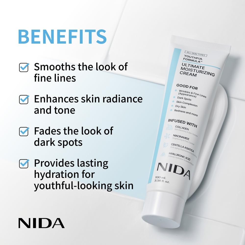 NIDA crema textura sedosa ofrece sensación suave al aplicar.
