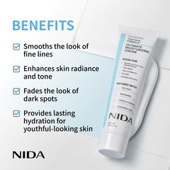NIDA crema textura sedosa ofrece sensación suave al aplicar.