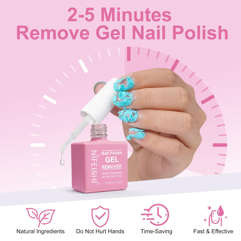 NIFEISHI remover application demonstrates a light coat for quick results.