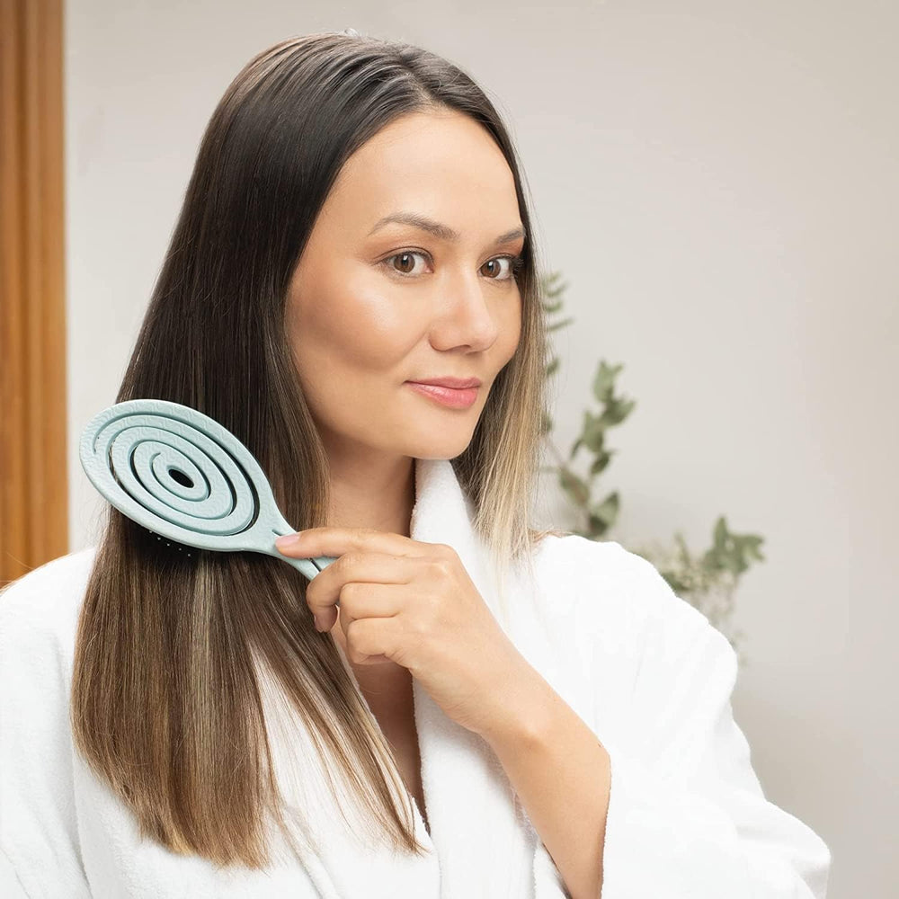 Ninabella cepillo desenredante espiral para cabello rizado facilita rizos.