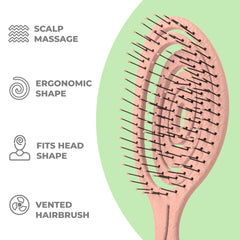 Cepillo espiral Ninabella con tacto suave para deshacer nudos sin dolor