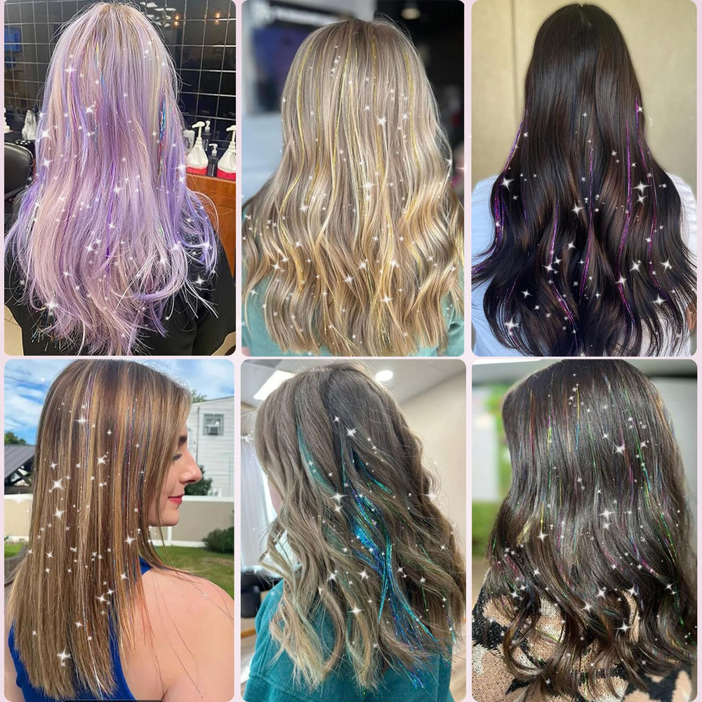 Nineibei Hair Tinsel: clips de peluca para fijación rápida