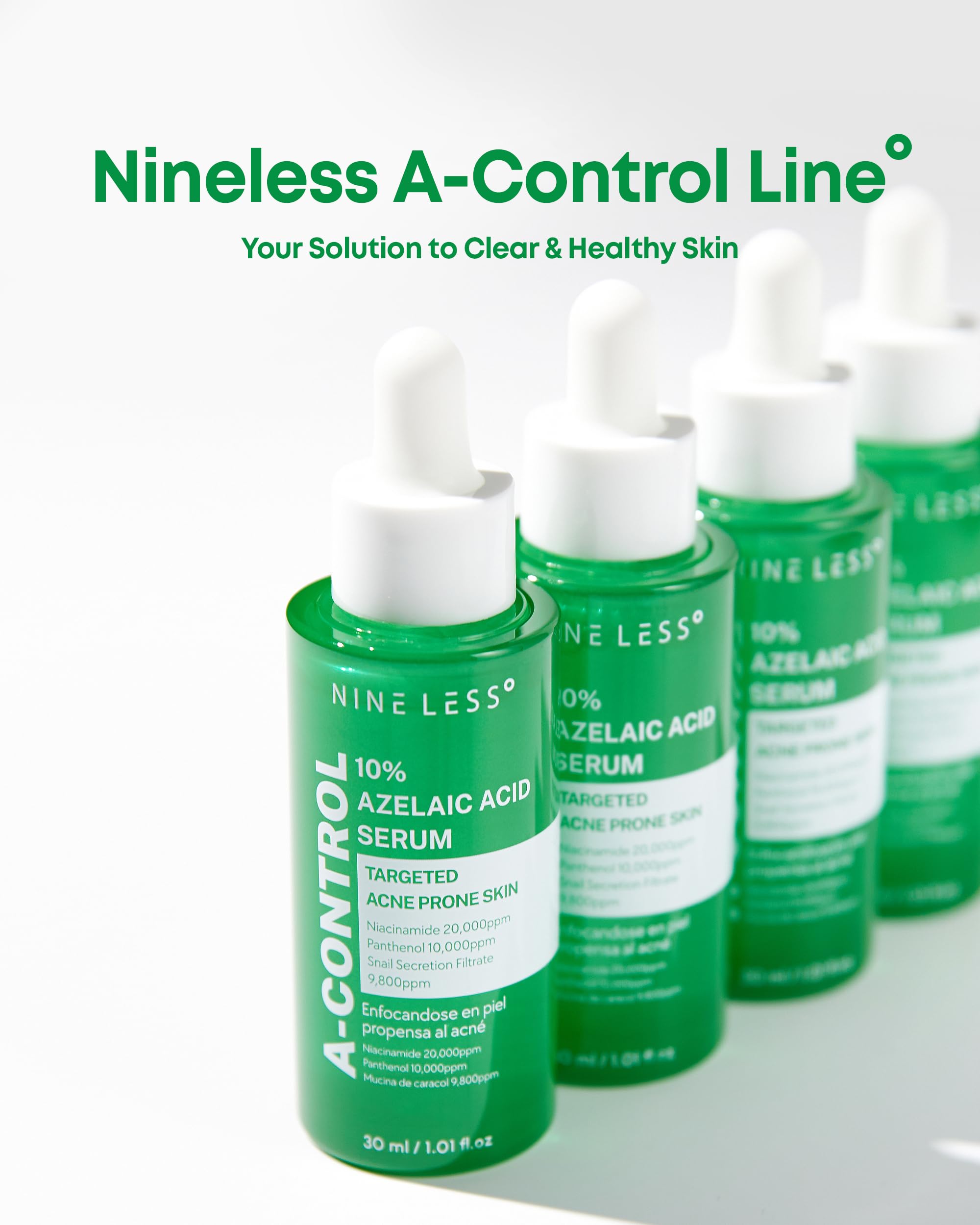 Morning and evening routine with Nineless for a simple skincare ritual.