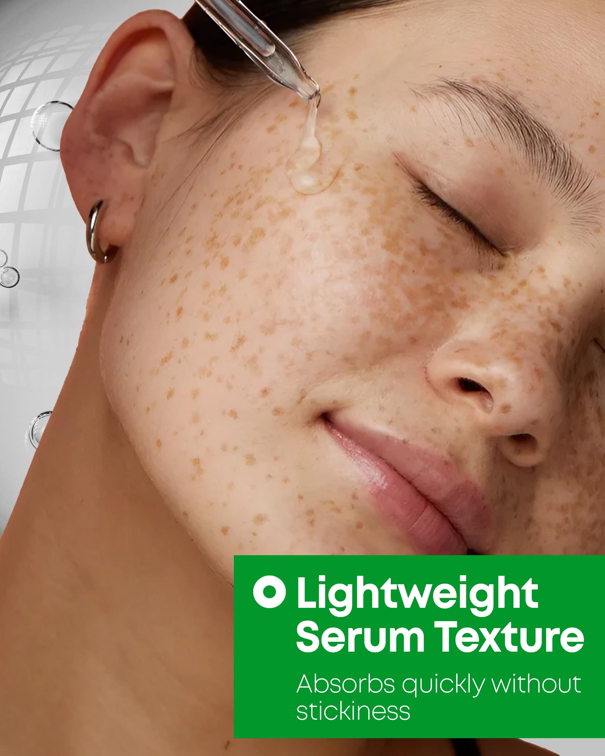Niacinamide and snail mucin ingredients highlight hydration and skin-tone balance.