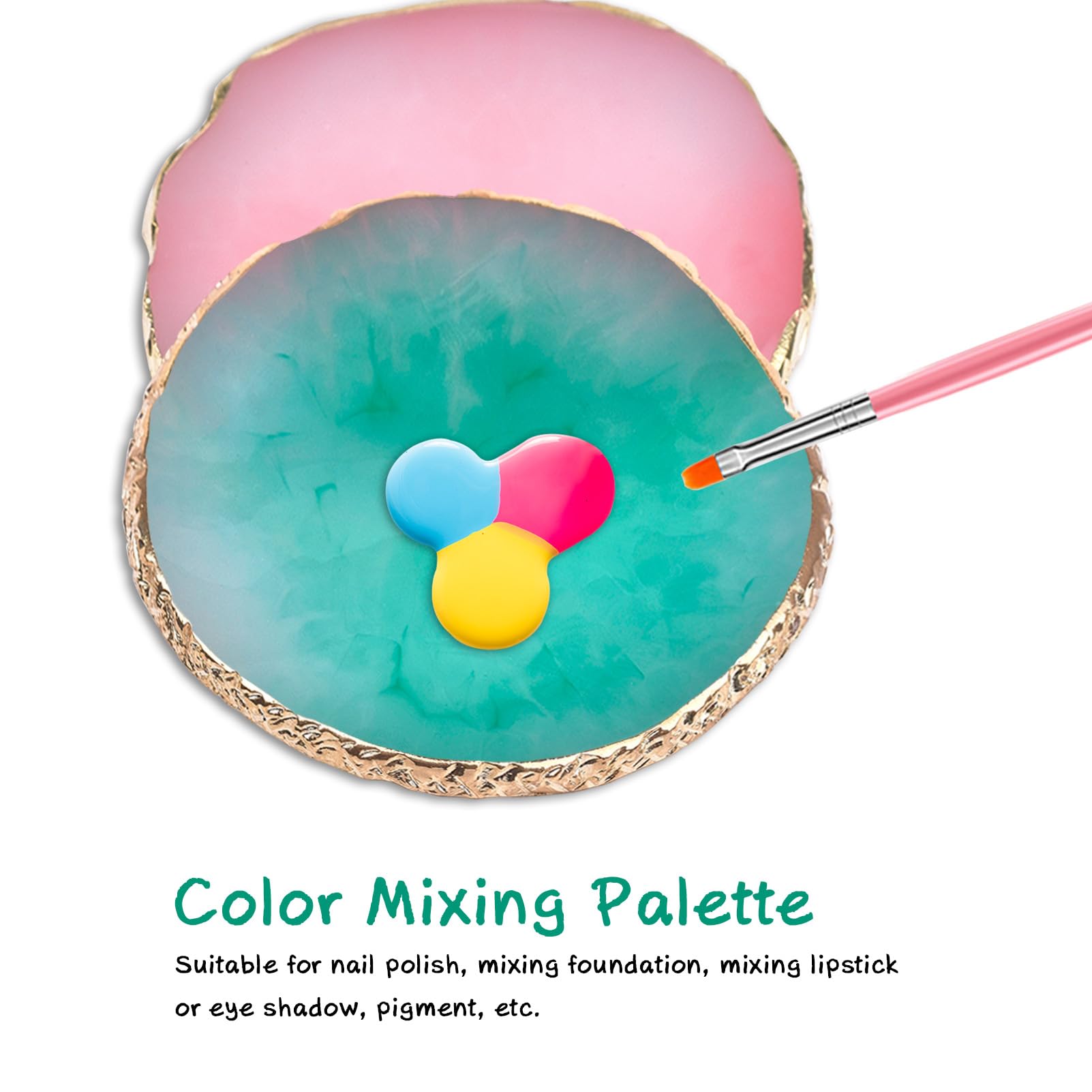 Ningrou paleta con borde dorado para exhibir arte de uñas