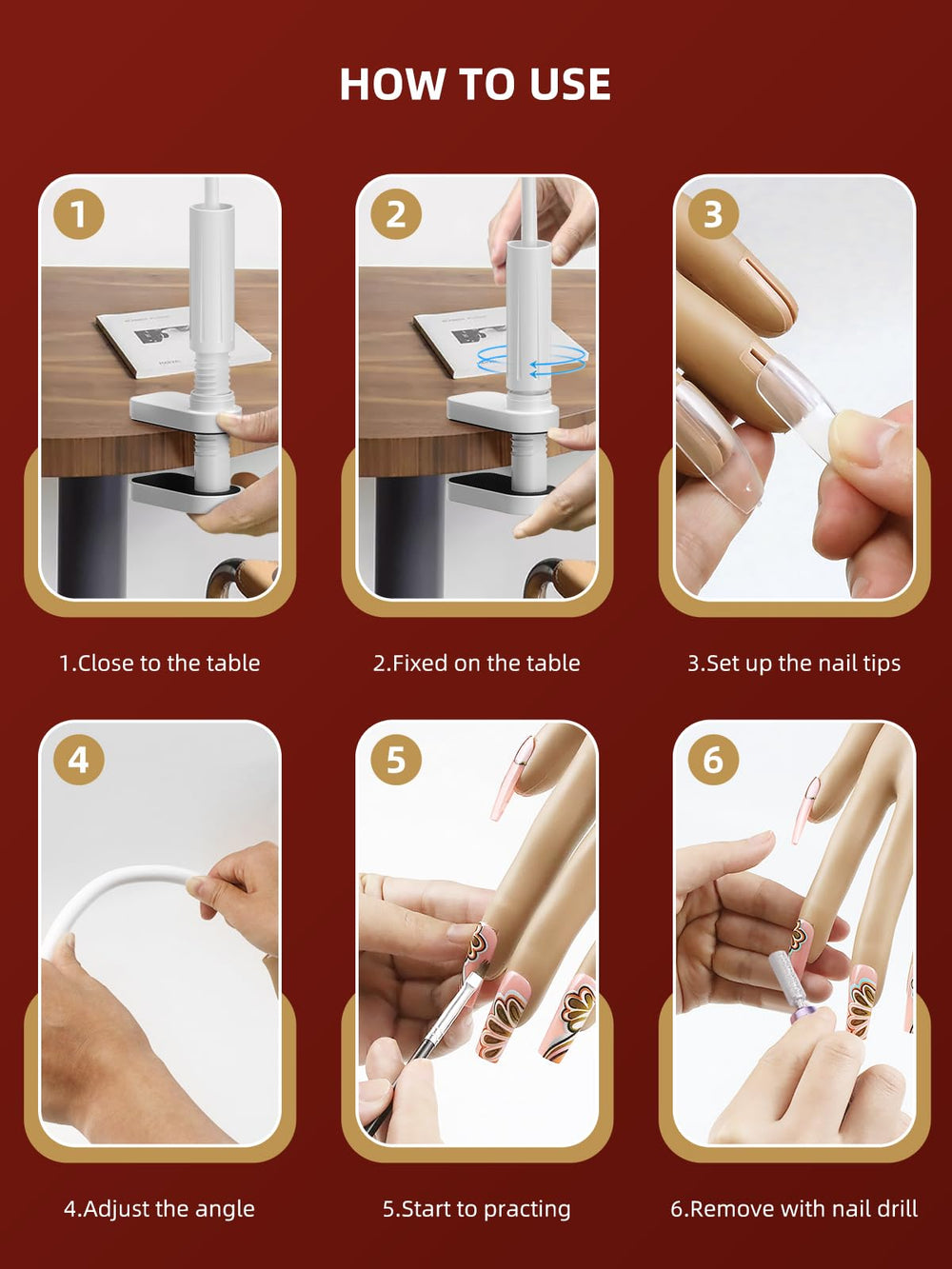 NIQZOPA práctica realista para perfeccionar técnicas de uñas en casa