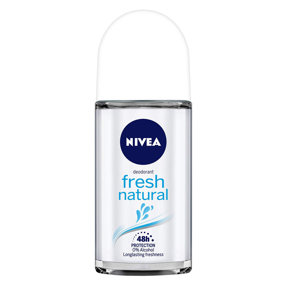 NIVEA Fresh Natural Roll-On botella-50ml, aroma fresco para todo el día.