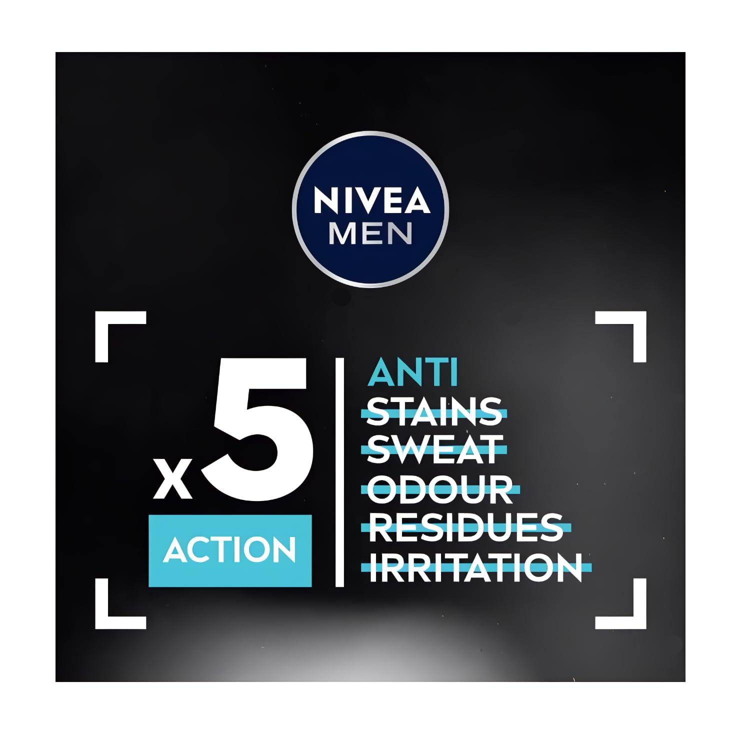 NIVEA Men Invisible costado del envase: diseño cómodo para uso diario.