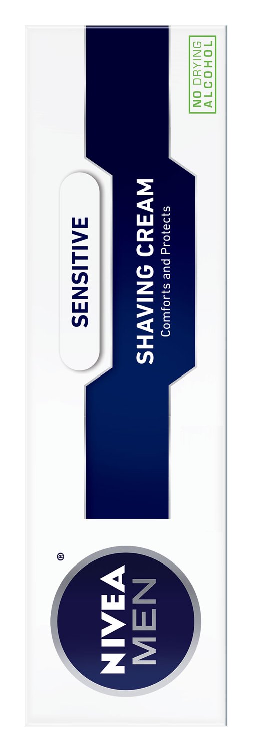 NIVEA MEN Sensitive, aplicación suave para un afeitado agradable.
