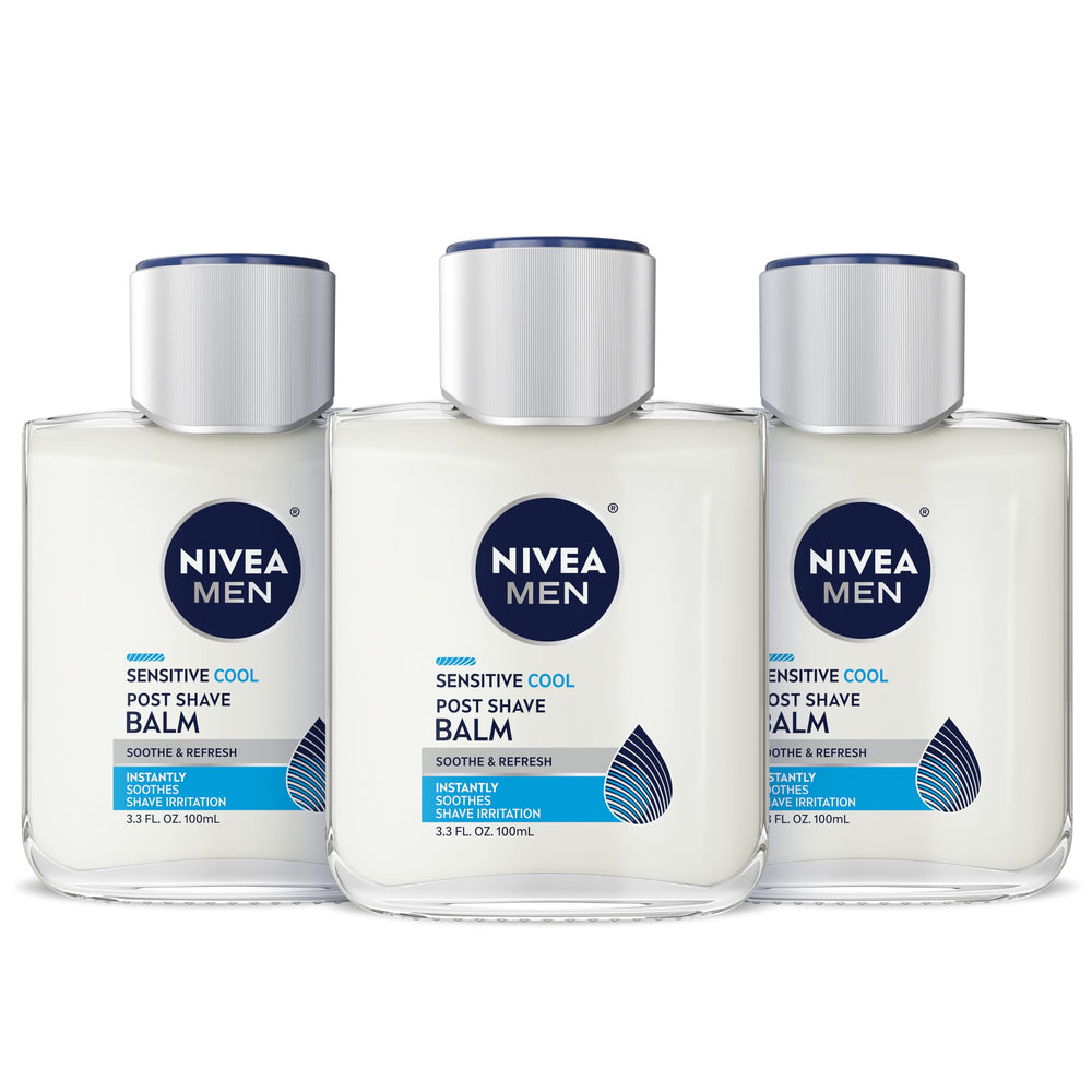 NIVEA MEN Sensitive Cool: bálsamo tras el afeitado en botella, sensación refrescante.