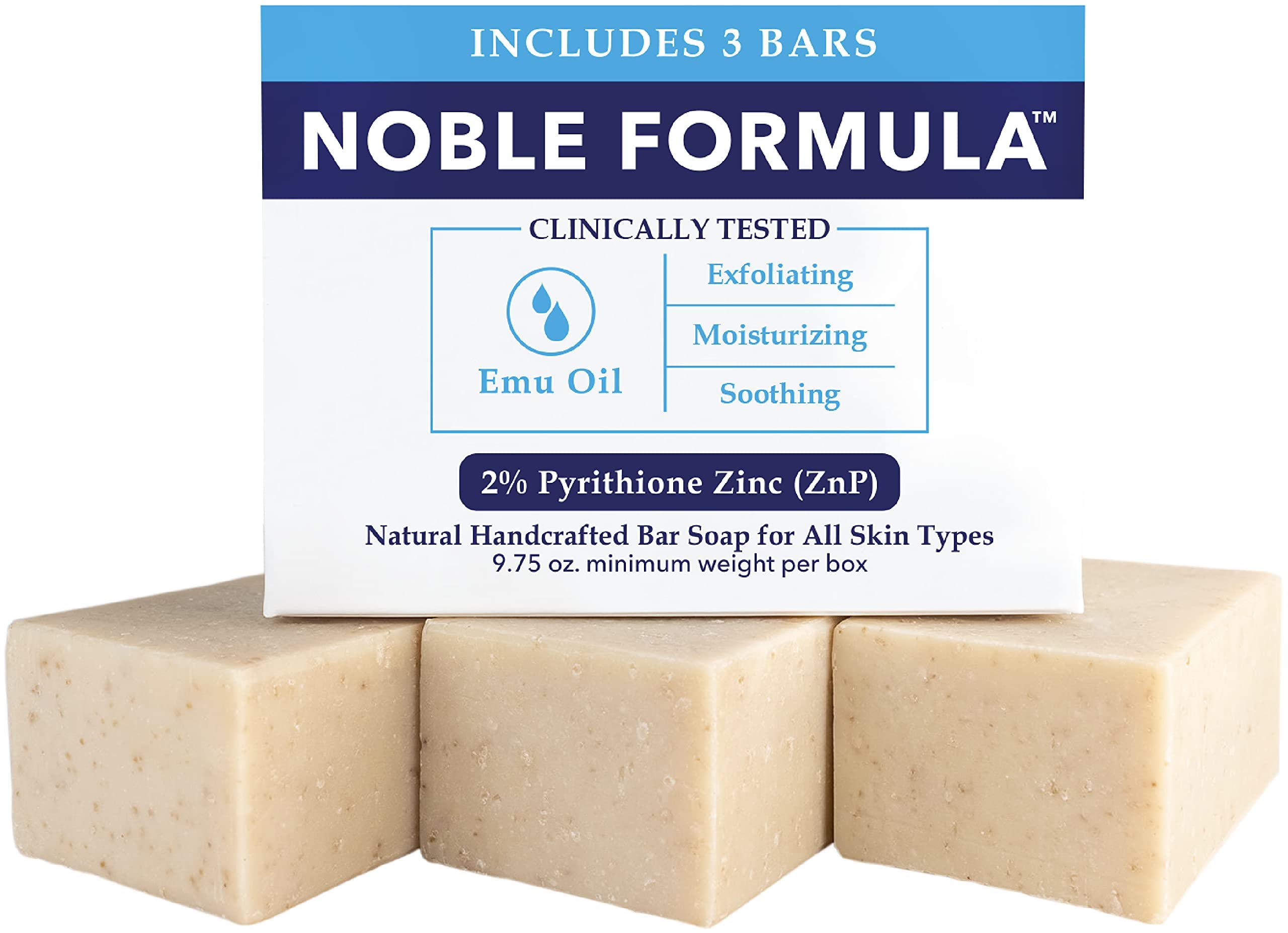 Noble Formula: barra jabón zinc-Emu para piel sensible y propensa a irritaciones