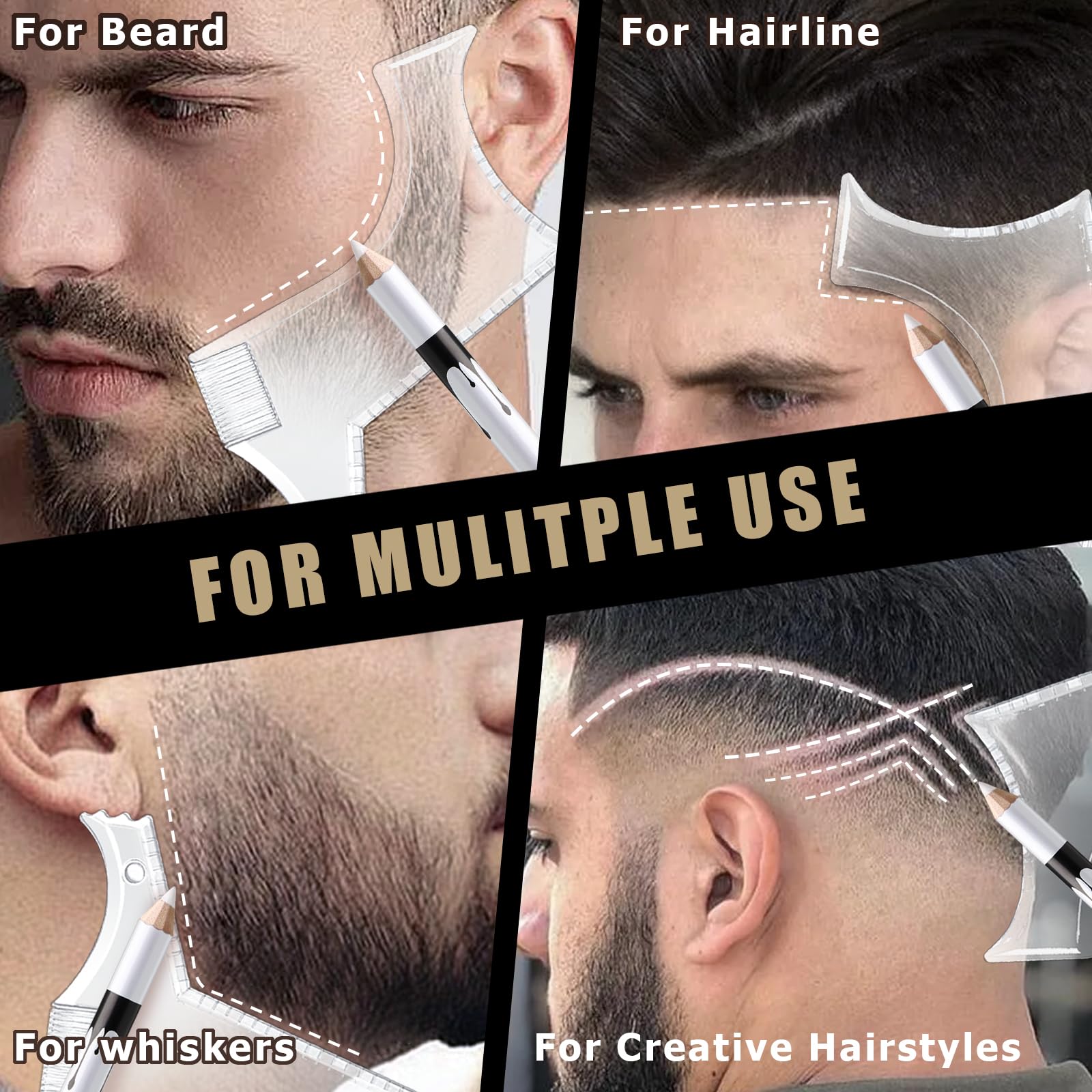 Noerrors lapiz barbero blanco delineado cejas para arcos limpios.