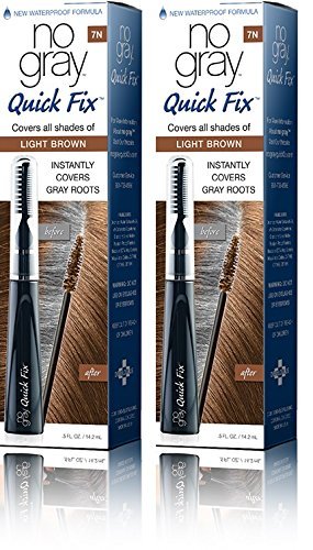 No Gray solución rápida para raíces canas en tono marrón claro, retoque discreto.