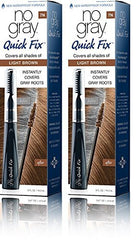 No Gray solución rápida para raíces canas en tono marrón claro, retoque discreto.