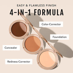 Aplicación rápida con brocha o esponja de doble cámara de No Makeup Makeup