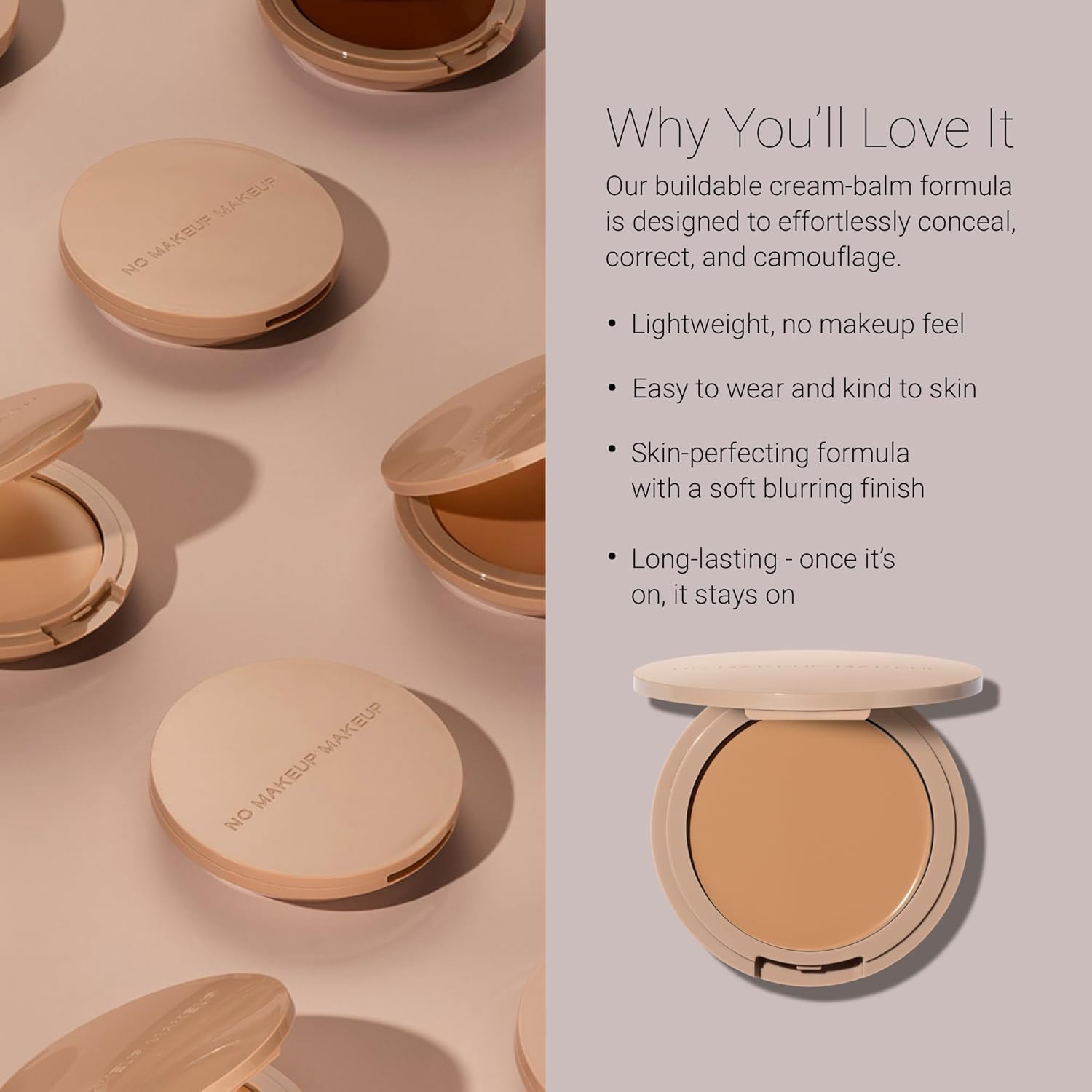 No Makeup Makeup contiene jojoba y vitamina E para cuidar la piel